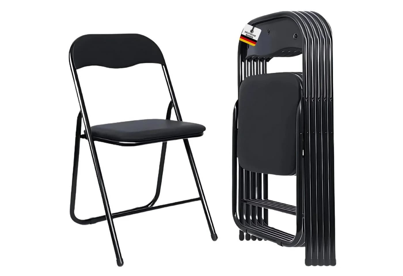 Albatros Manitu Klappstuhl Schwarz 4er Set Metallrahmen - Bild 3