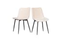 Albatros BOSA Esszimmerstuhl 2er Set Beige Samt Retro Bild 4