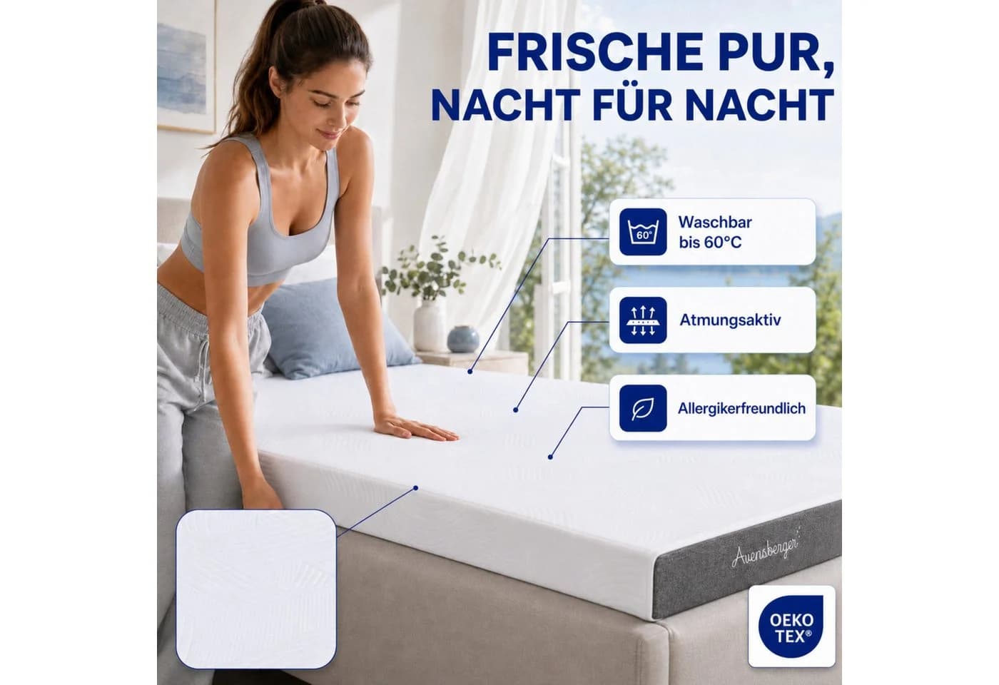 ARENSBERGER ANNA Gelschaum-Matratze 13 cm NANOCELL® Gel-Schaum H3 Härtegrad - Bild 5