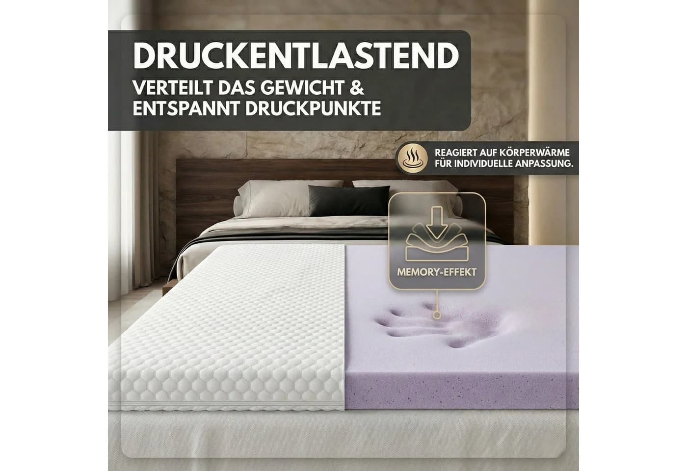 Arensberger Matratzen Topper SOFT Memory Foam Matratzentopper - Bild 5