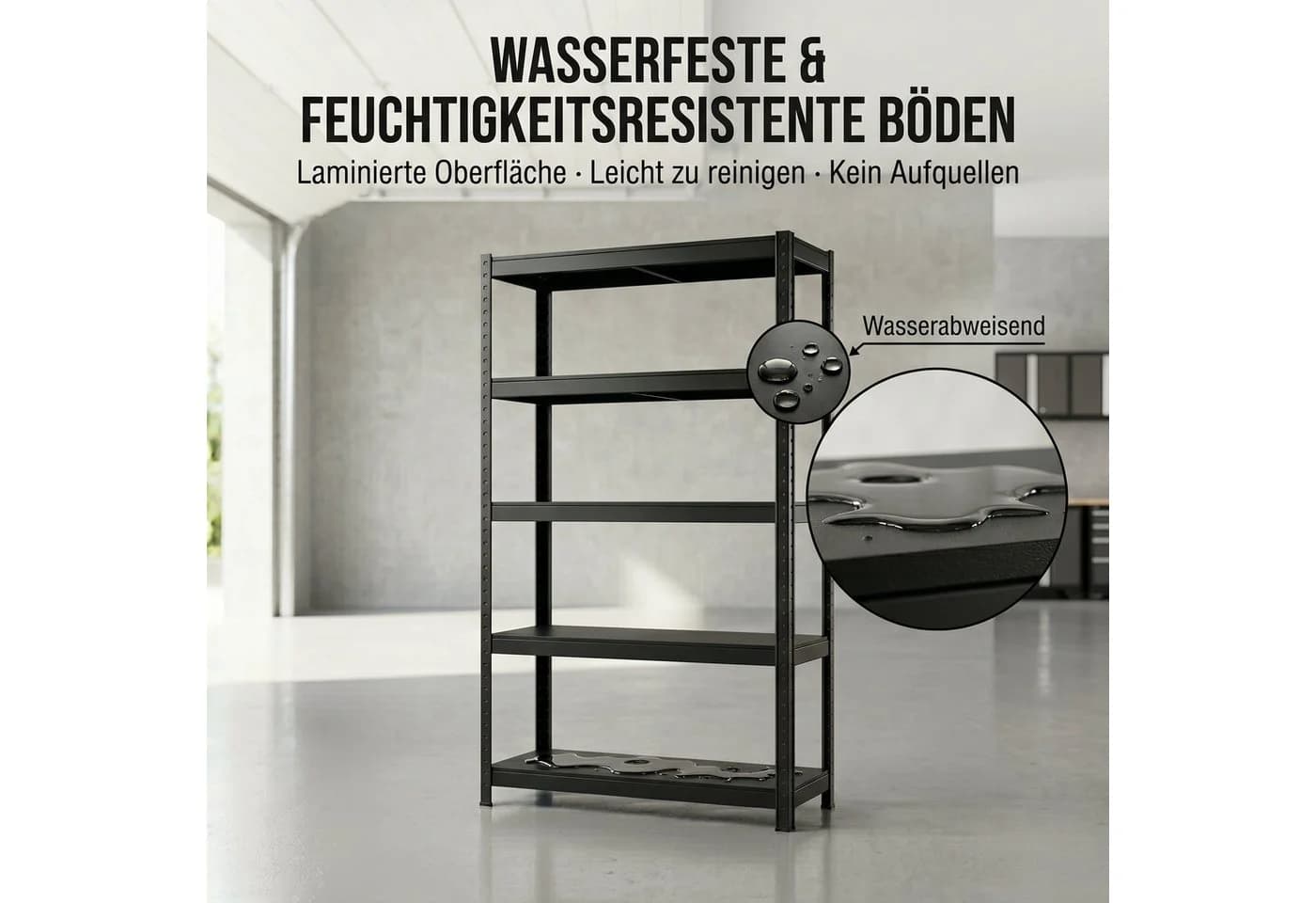 Albatros SR2B Premium Schwerlastregal Schwarz 875 kg belastbar 2er Set - Bild 3