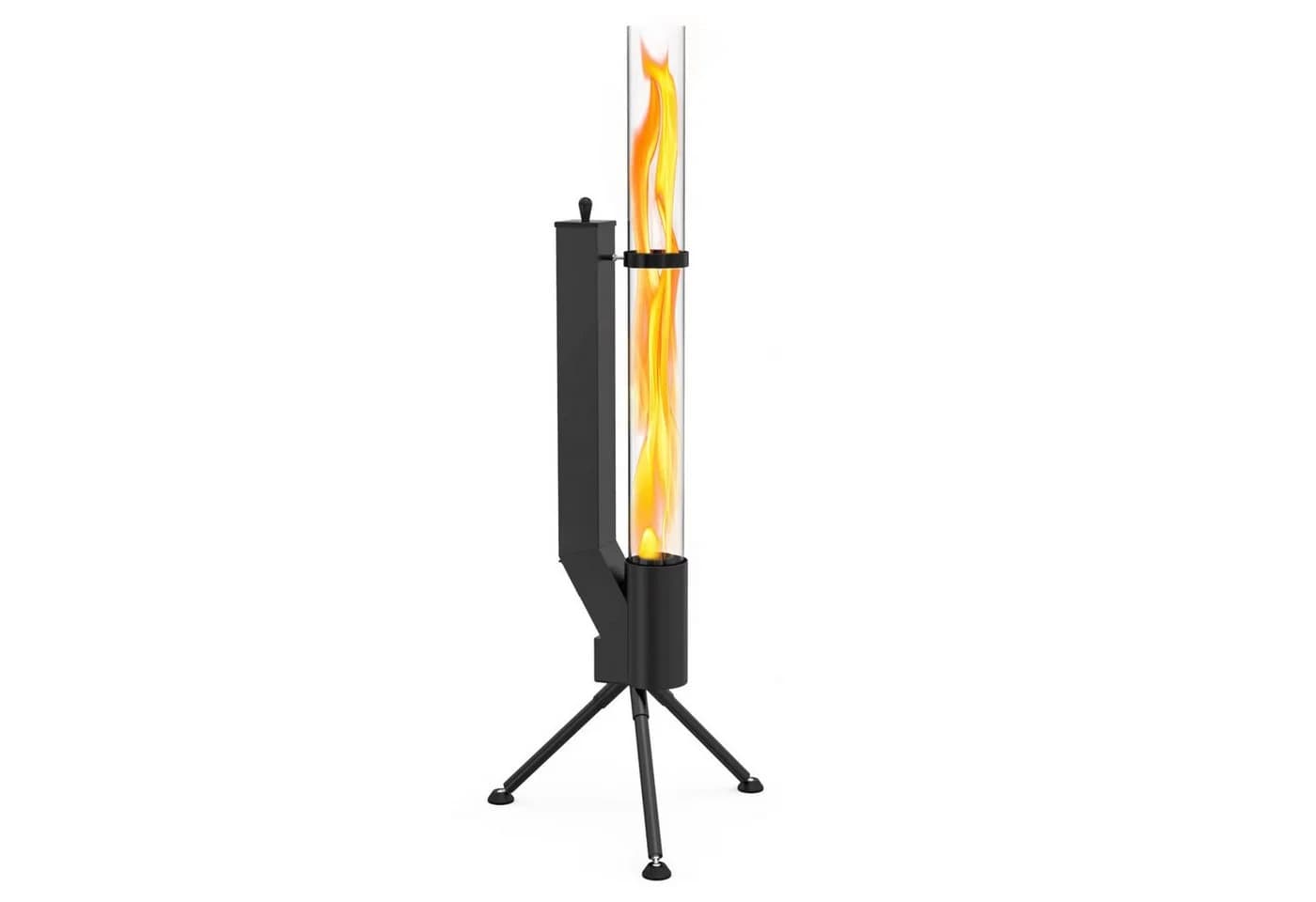 Albatros International Gartenkamin Pelletfackel Schwarz mit Glasrohr - Bild 2