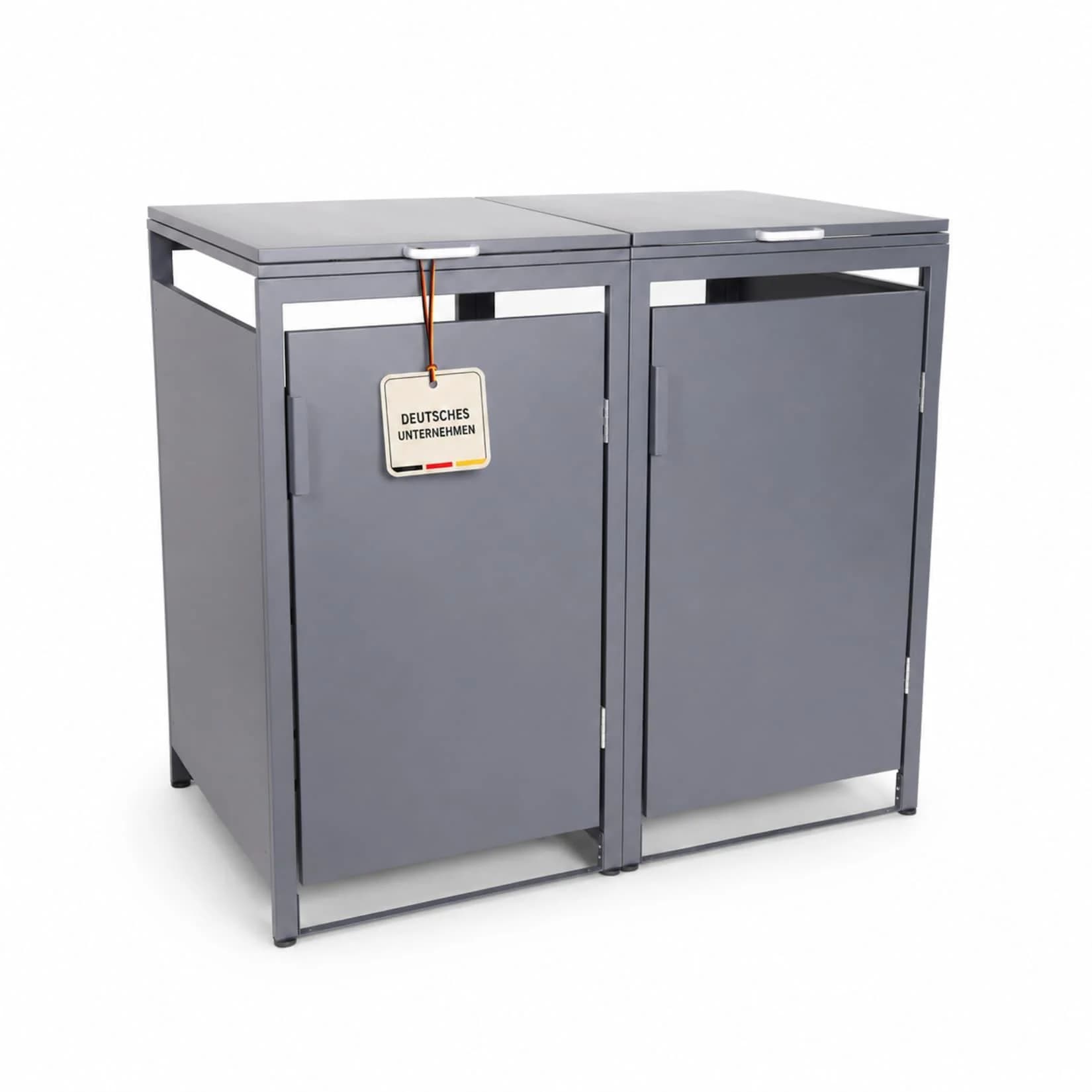 ALBATROS Mülltonnenbox 2er Hauswandversion 120-240L Anthrazit