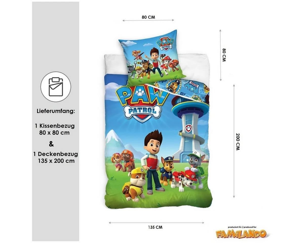 Familando Kinderbettwäsche Paw Patrol Bunt Wendemotiv - Bild 3