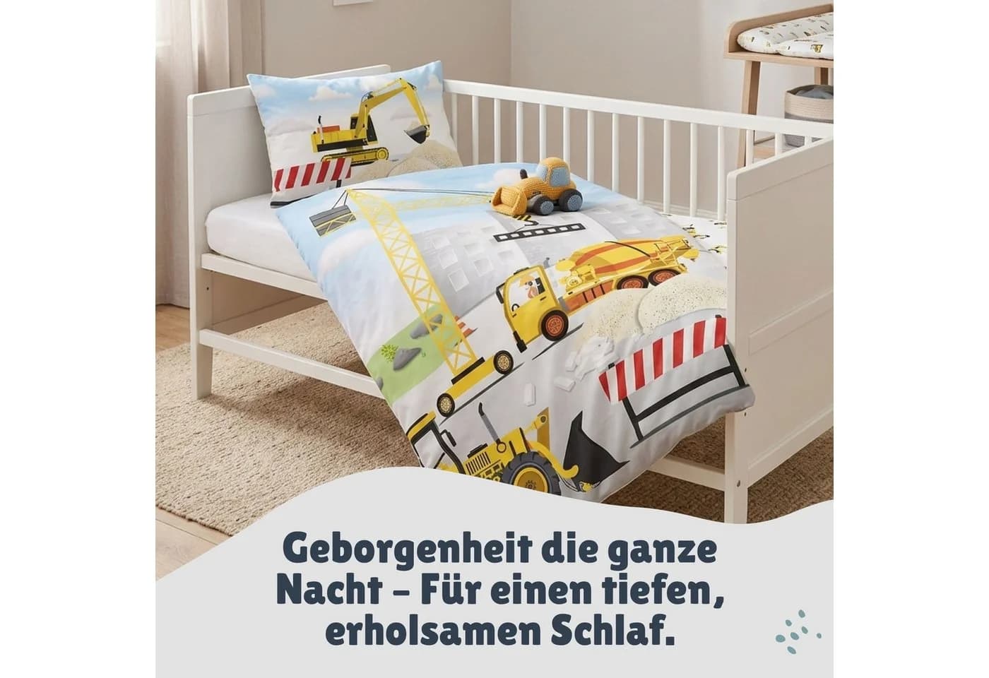 Familando Babybettwäsche Baustelle 100% Baumwolle 2-teilig - Bild 4