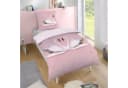 Familando Partnerbettwäsche Liebes Schwan 2-teilig Flanell Weiß/Rosa Bild 1