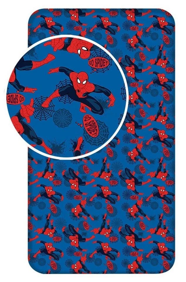 Jerry Fabrics Spider-Man Spannbettlaken Bunt 100% Baumwolle