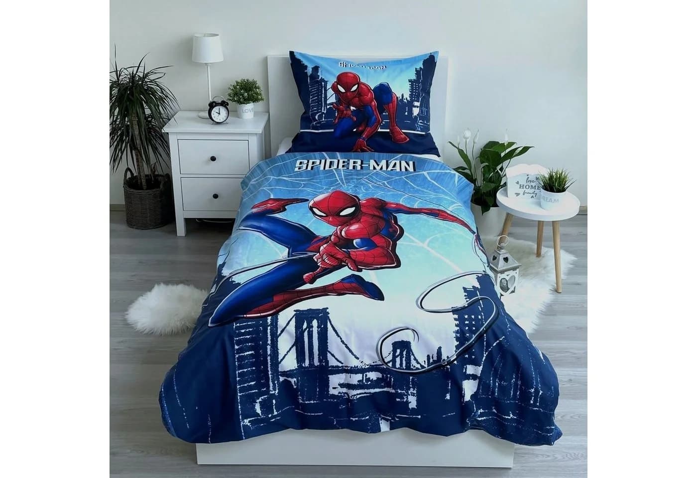 Spiderman Wendebettwäsche 140x200 cm Baumwolle 2-teilig