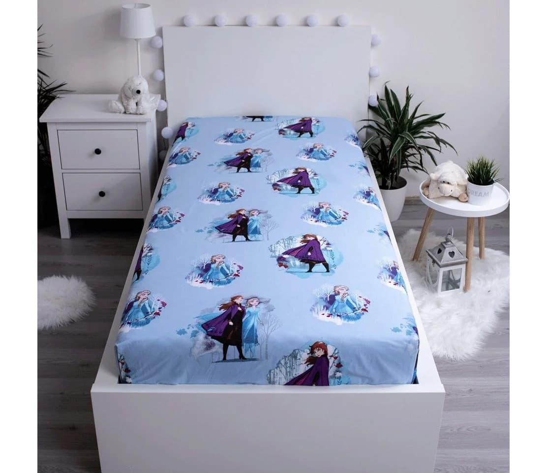 Disney Frozen Spannbettlaken 90x200 cm Baumwolle Kinderbett Bezug - Bild 3
