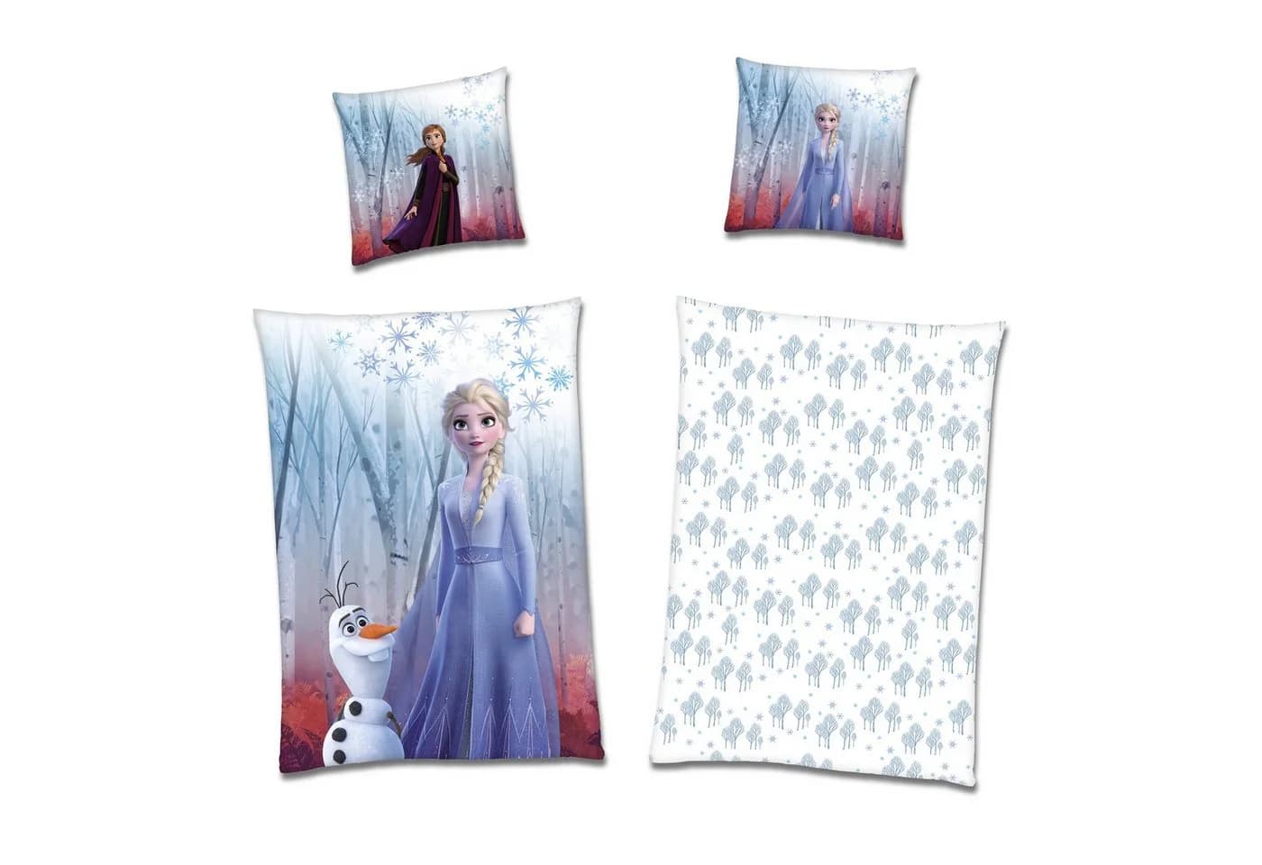 Familando Kinderbettwäsche Disney Frozen Eiskönigin Blau Microfaser - Bild 2