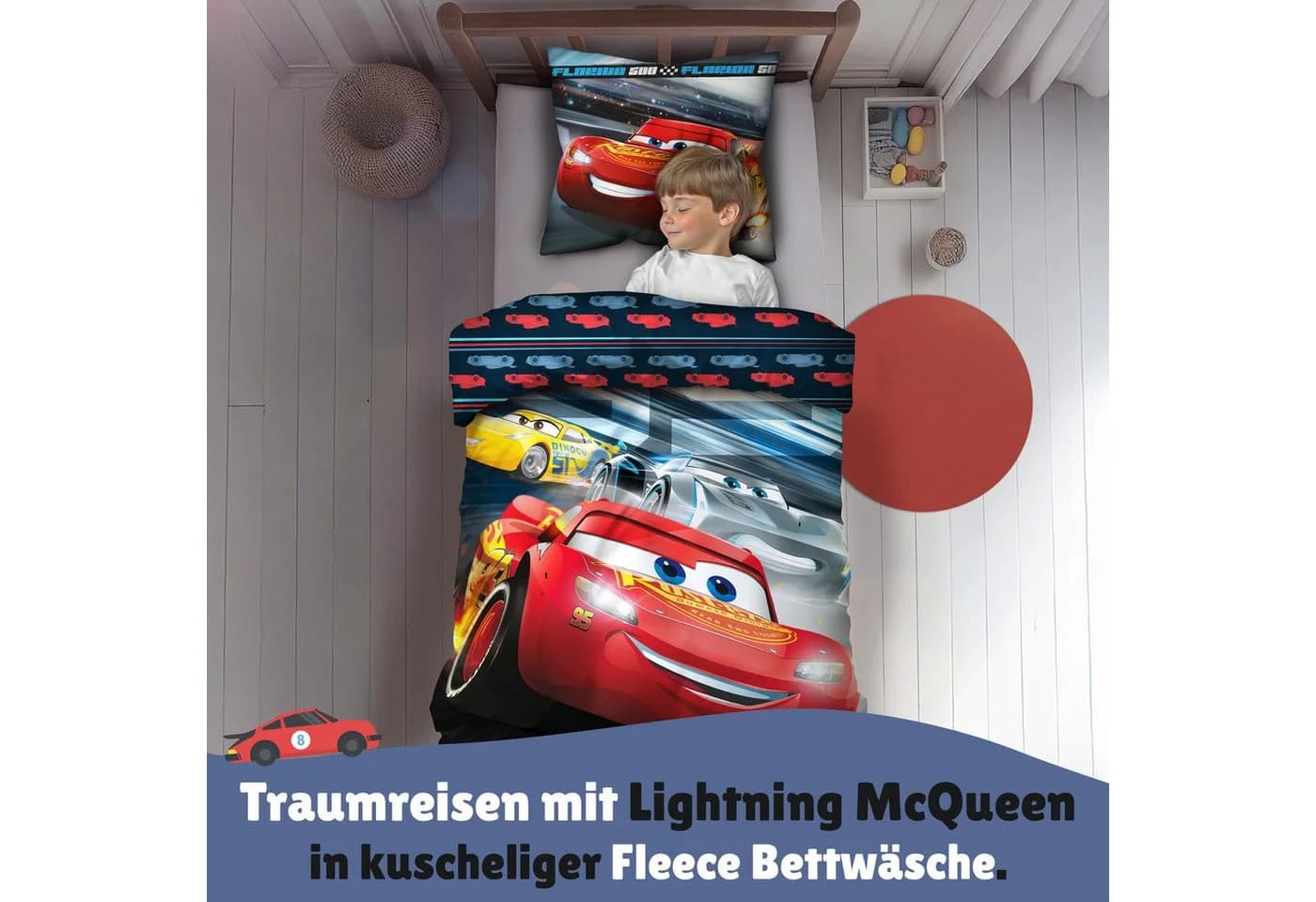 Familando Disney Cars Kinderbettwäsche Microfaser-Flanell Wendemotiv - Bild 3
