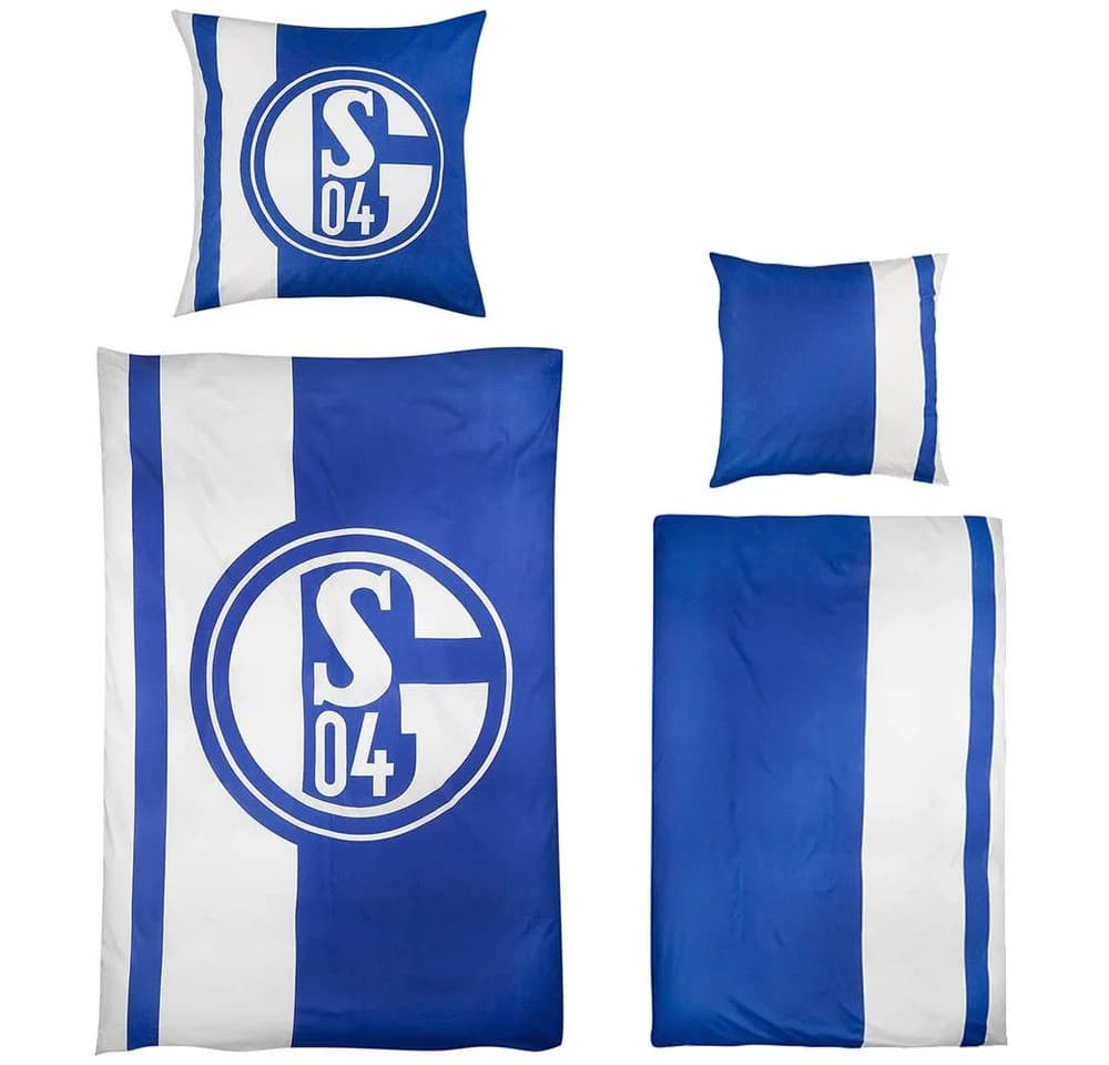 FC Schalke 04 Bettwäsche Wende Renforcé 2-tlg. Blau/Weiß - Bild 2