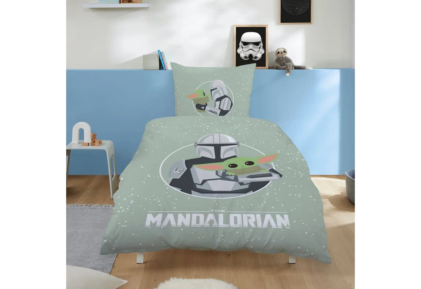 Moderne Kinderbettwäsche in Hellgrün