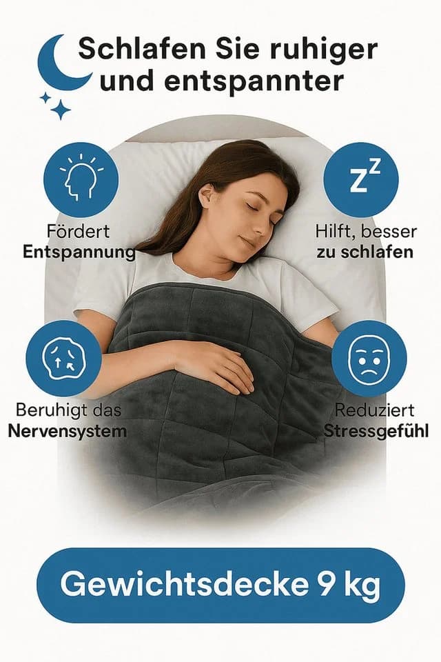 kamelshopping Gewichtsdecke 9 kg Entspannungsdecke