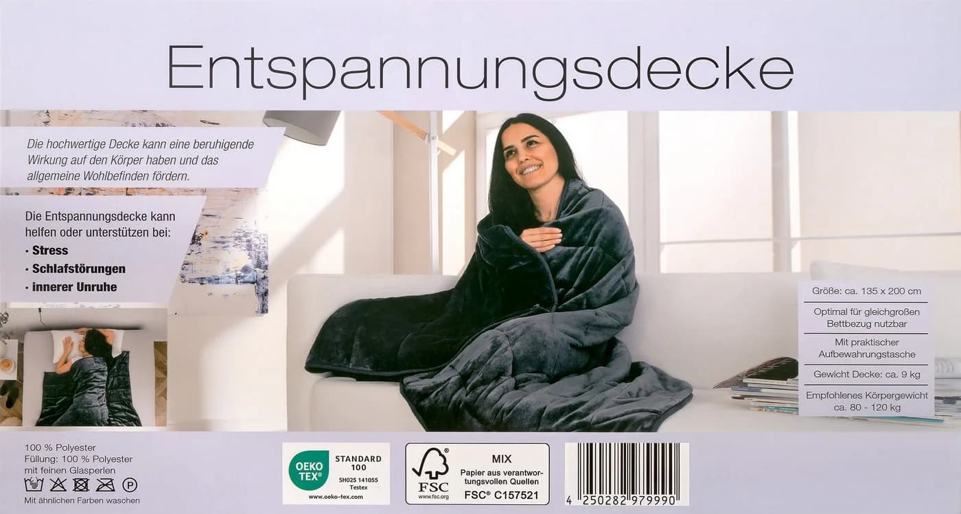 kamelshopping Gewichtsdecke 9 kg Entspannungsdecke - Bild 5