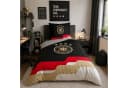 DFB Bettwäsche Set 2-teilig 135x200 cm Renforcé Baumwolle Schwarz Rot Gold Bild 2