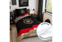 DFB Bettwäsche Set 2-teilig 135x200 cm Renforcé Baumwolle Schwarz Rot Gold Bild 5