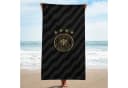 DFB Duschtuch 70x140 cm 100% Baumwolle Frottee Grau Schwarz Bild 2