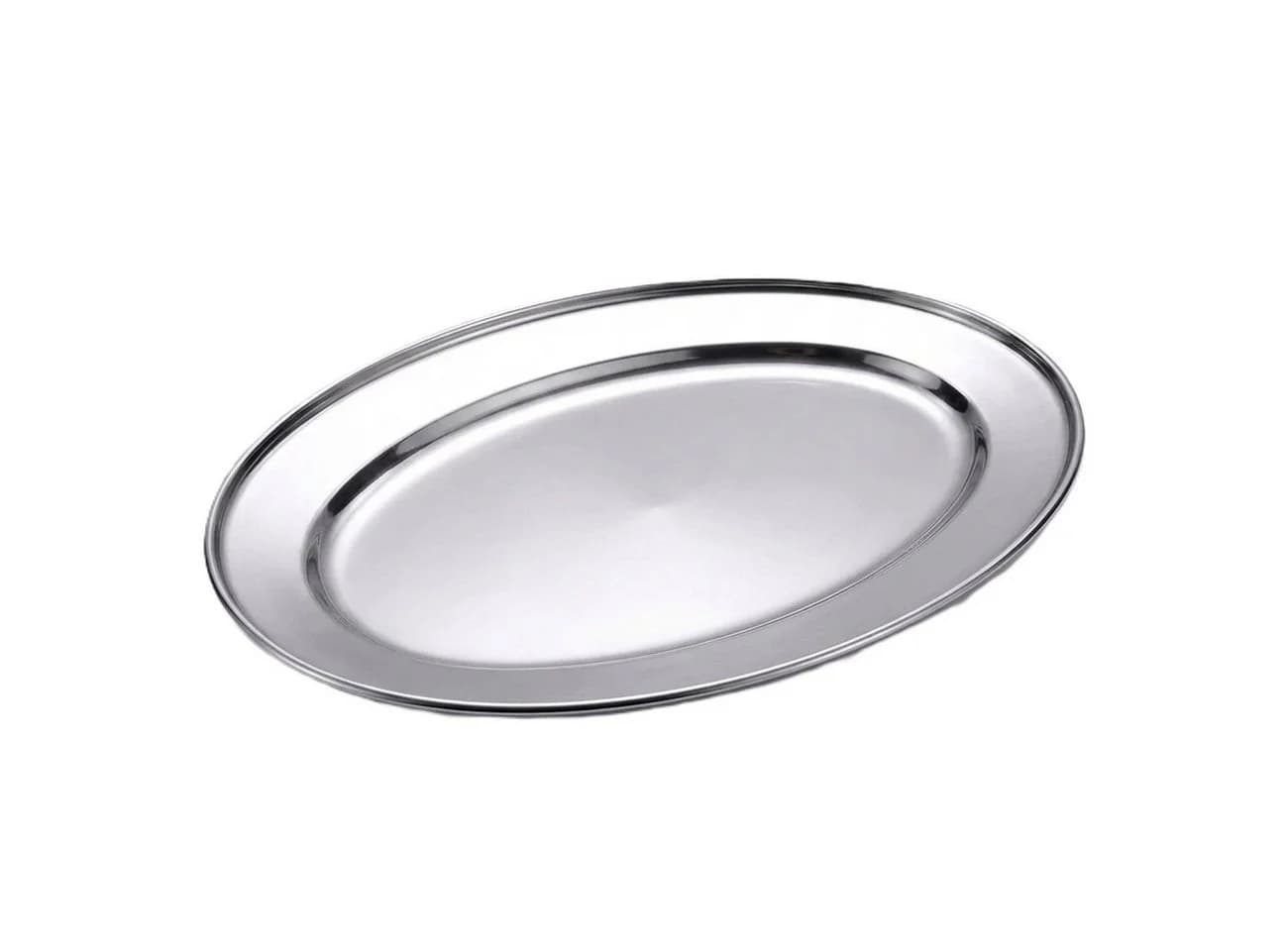 bahama Servierplatte Edelstahl Oval 35 cm Silber - Bild 2