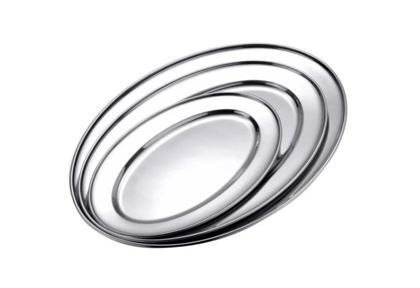 bahama Servierplatte Edelstahl Oval 35 cm Silber - Bild 3