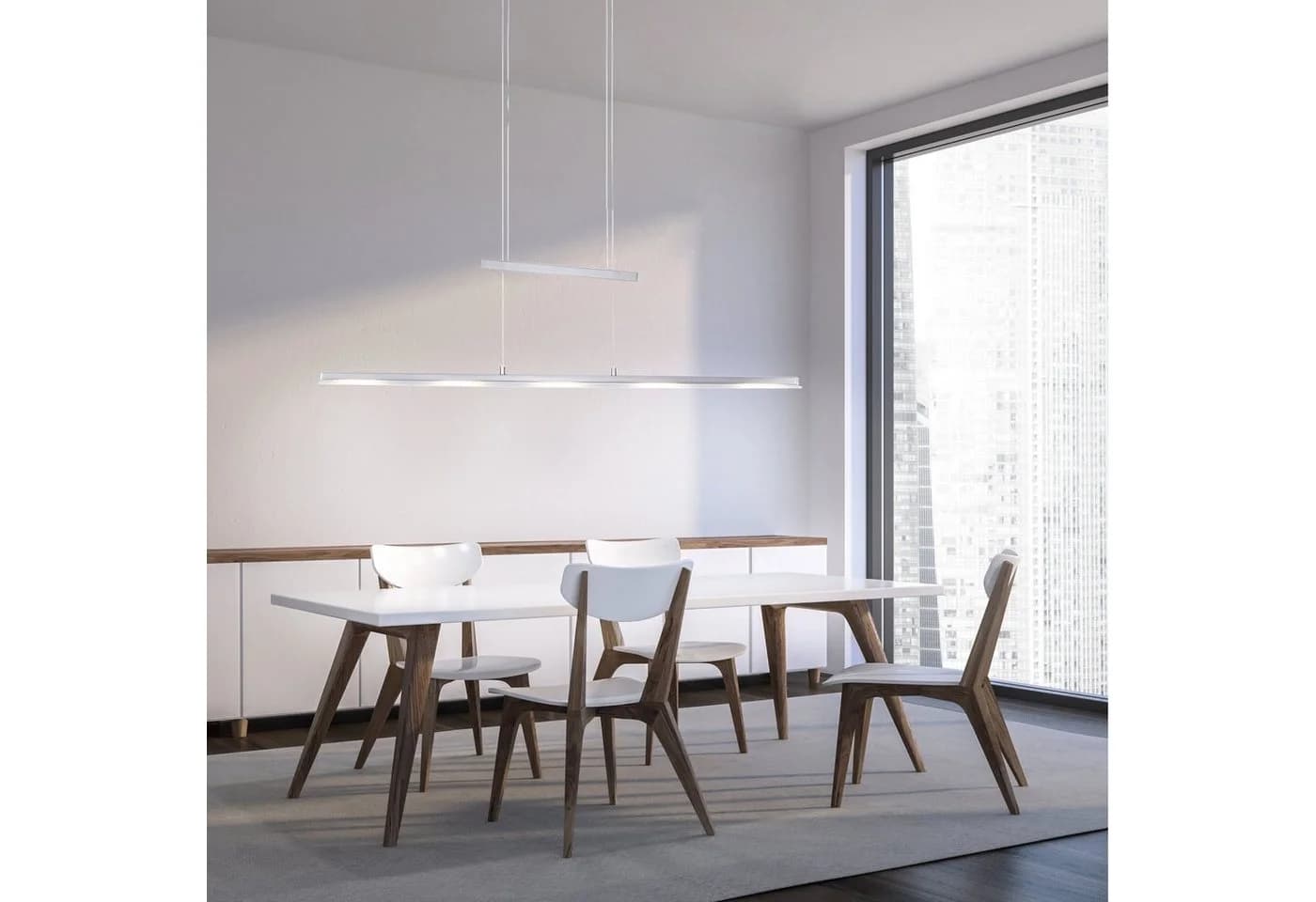 SellTec LED Pendelleuchte LINEAR 100cm Silber Dimmbar CCT - Bild 3