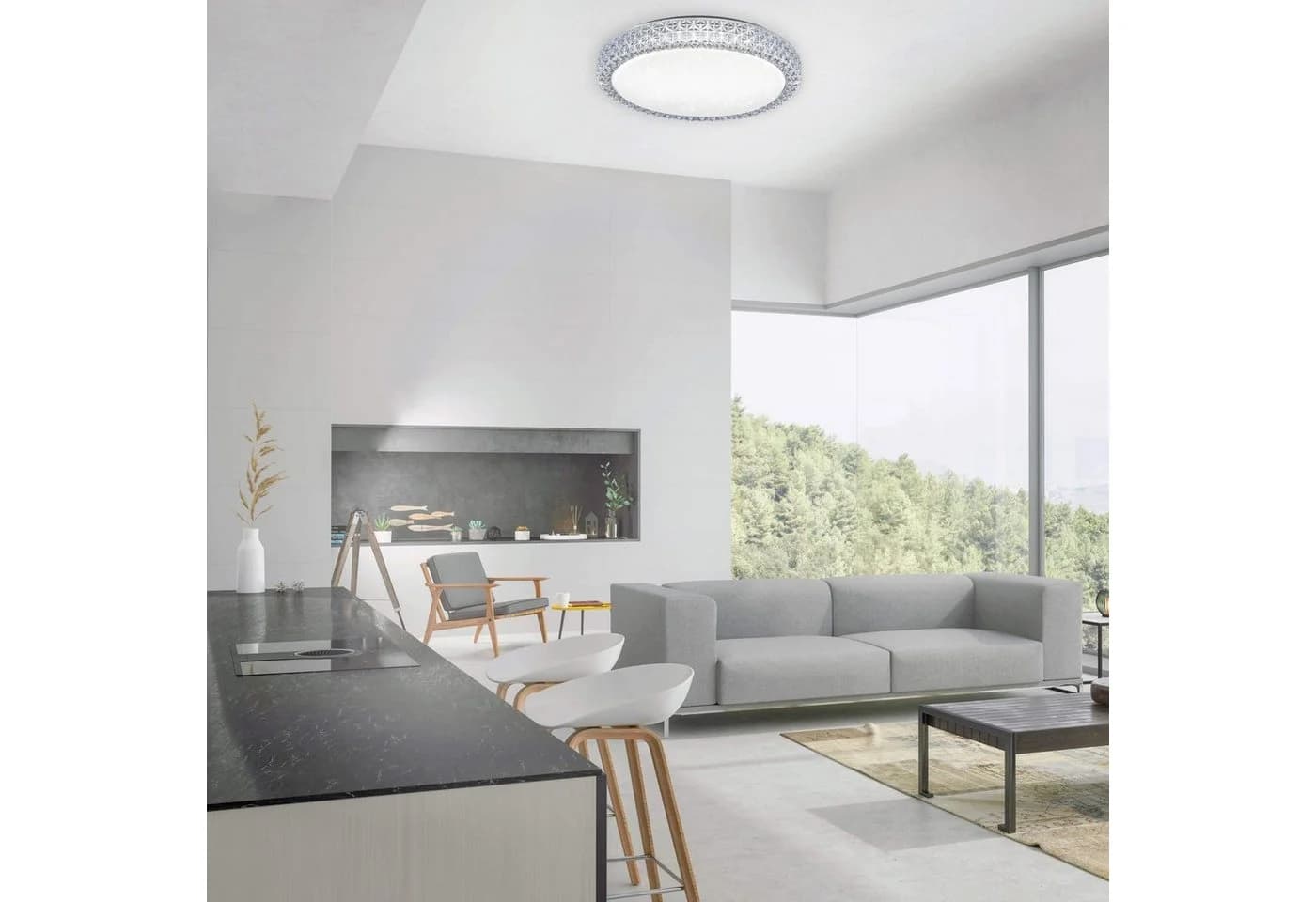 SellTec LED Deckenleuchte FRIEDA Sternenhimmel CCT Weiß Transparent - Bild 3
