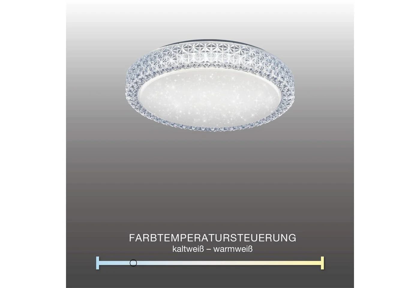 SellTec LED Deckenleuchte FRIEDA Sternenhimmel CCT Weiß Transparent - Bild 4