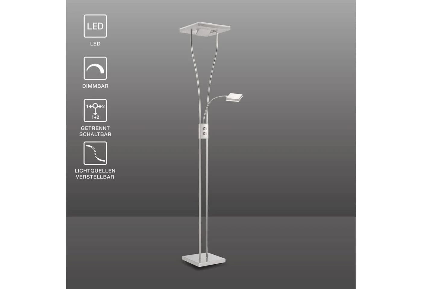 SellTec LED Stehlampe HELIA Dimmbar Stahl Acrylglas - Bild 3