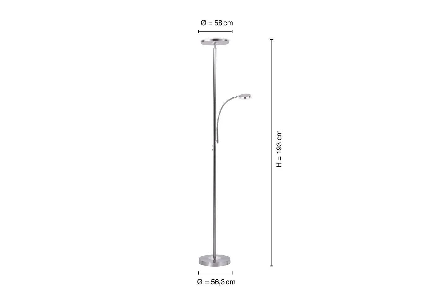 SellTec LED Stehlampe HANS rund dimmbar Touchschalter Leselampe - Bild 4