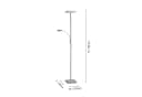 SellTec LED Stehlampe Silber Dimmbar Touchdimmer Fluter Leselampe Bild 5
