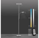 SellTec LED Stehleuchte Deckenfluter Silber CCT Dimmbar Fernbedienung Bild 1