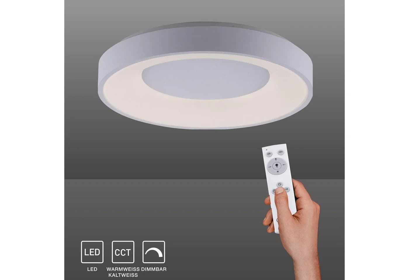 SellTec LED Deckenleuchte ANIKA CCT, dimmbar, CCT Farbwechsel, 26,50W, 2700-5000K