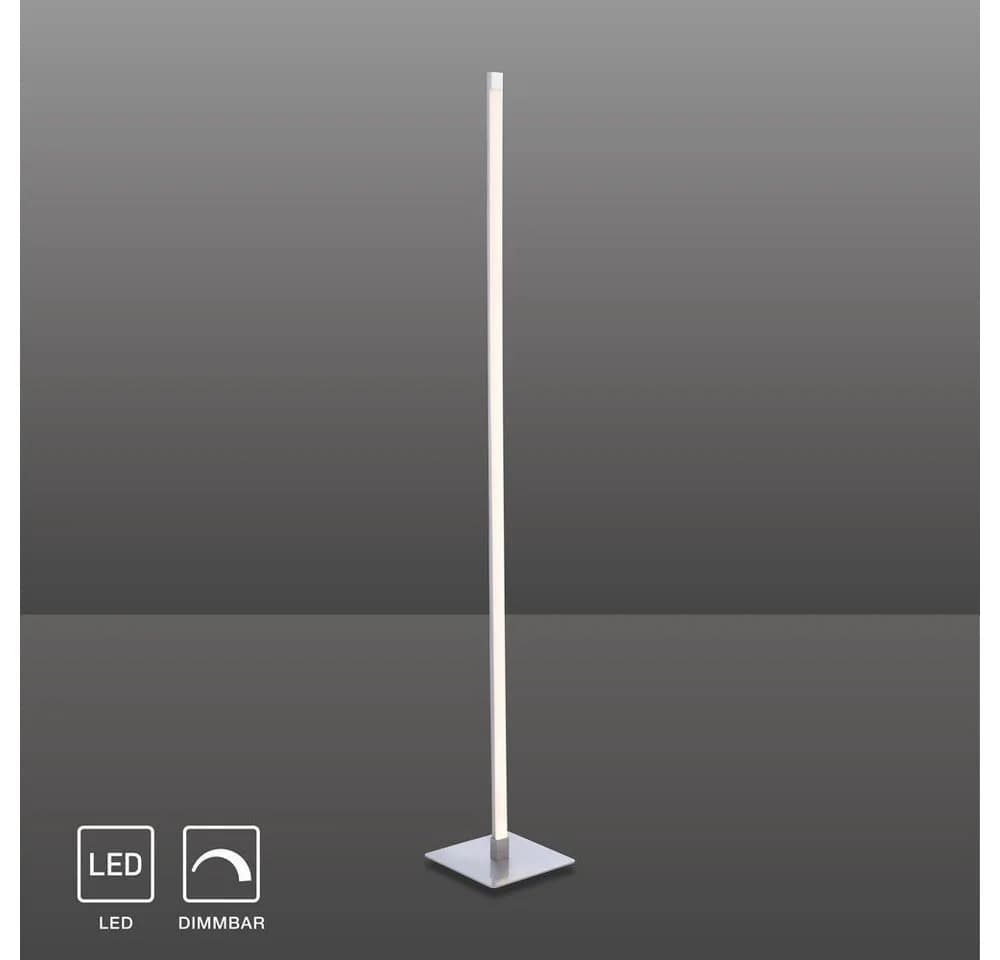 SellTec LED Stehlampe Bella Dimmbar Touchdimmer Warmweiß Silber