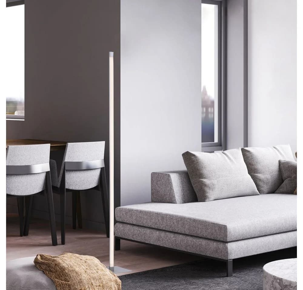 SellTec LED Stehlampe Bella Dimmbar Touchdimmer Warmweiß Silber - Bild 2