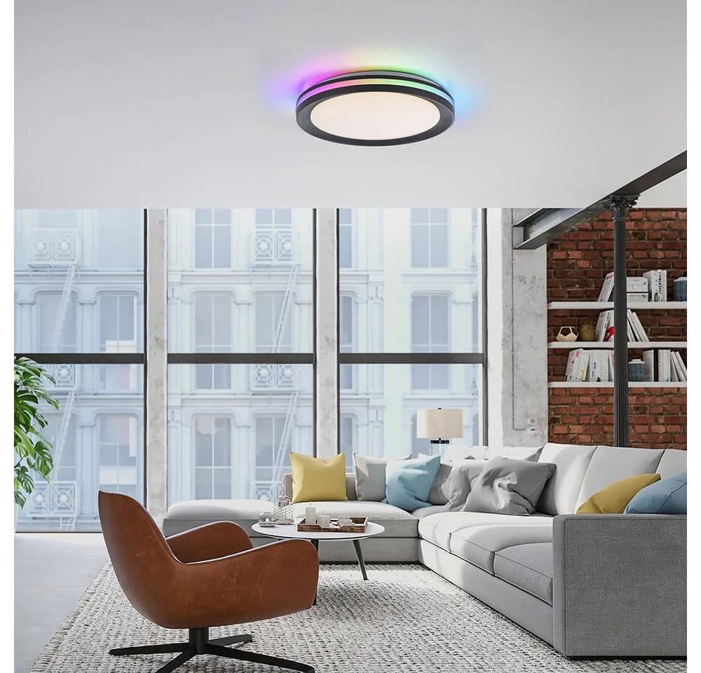 SellTec LED Deckenleuchte GANGES Schwarz RGB CCT Dimmbar - Bild 3