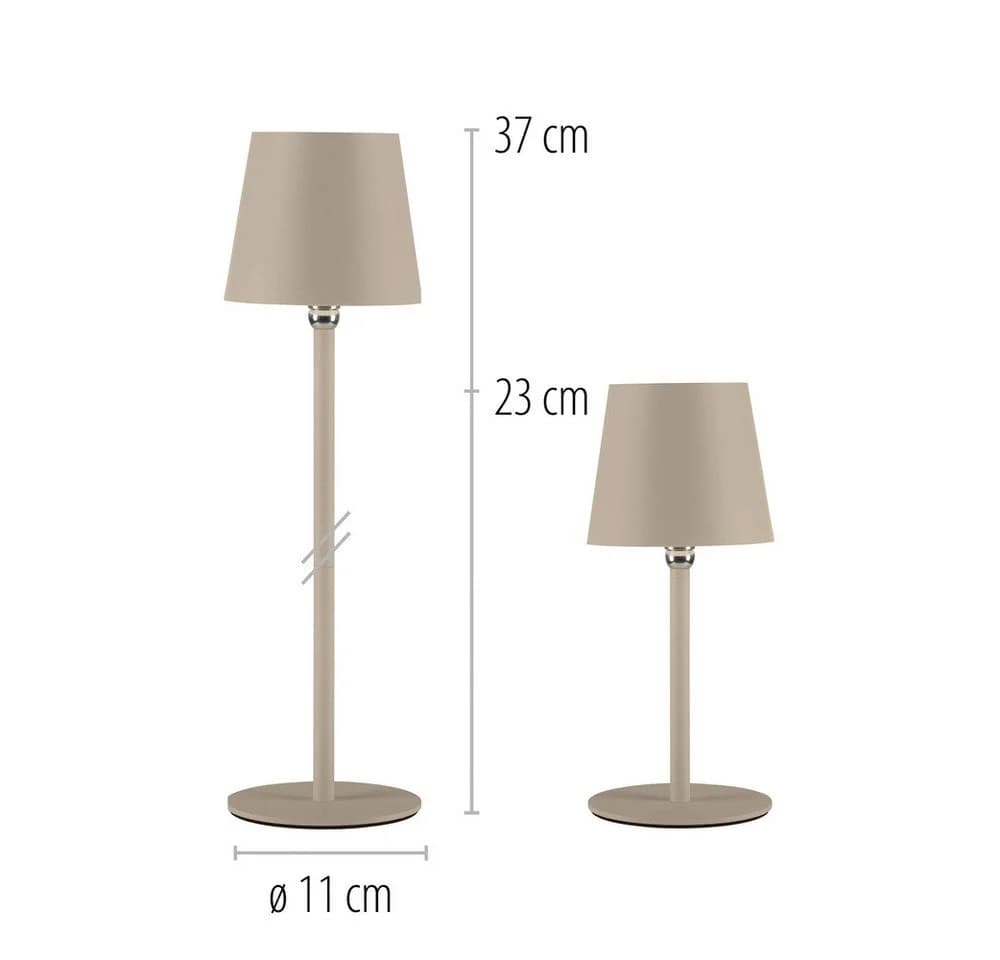 SellTec LED Tischleuchte Akku Beige Touch-Dimmer - Bild 5