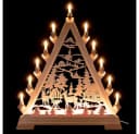 Kunstgewebe Taulin Schwibbogen Lichterspitze Forsthaus 56cm Bild 2
