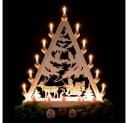 Kunstgewerbe Taulin Schwibbogen Lichterspitze Nikolaus mit Schlitten 66cm Bild 4