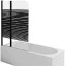 Marwell Badewannenfaltwand Black Lines 2-teilig Glas Aluminium Bild 1