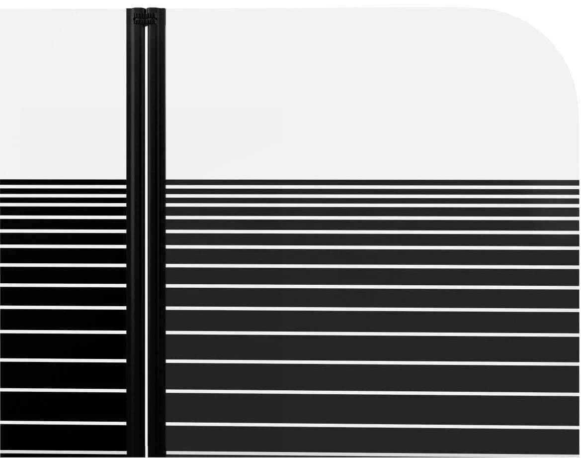 Marwell Badewannenfaltwand Black Lines 2-teilig Glas Aluminium - Bild 4