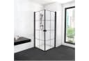 Marwell Eckdusche Clean line Schwarz Einscheibensicherheitsglas Bild 2