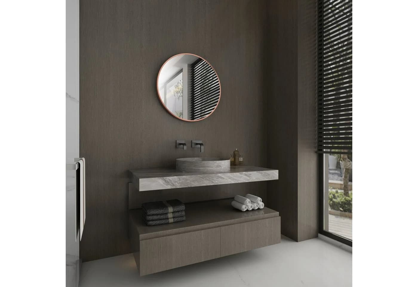 Talos Wandspiegel Noble Silber rund 60 cm Aluminium - Bild 5