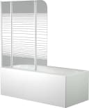Marwell Badewannenfaltwand White Strips Einscheibensicherheitsglas 125 cm Bild 5