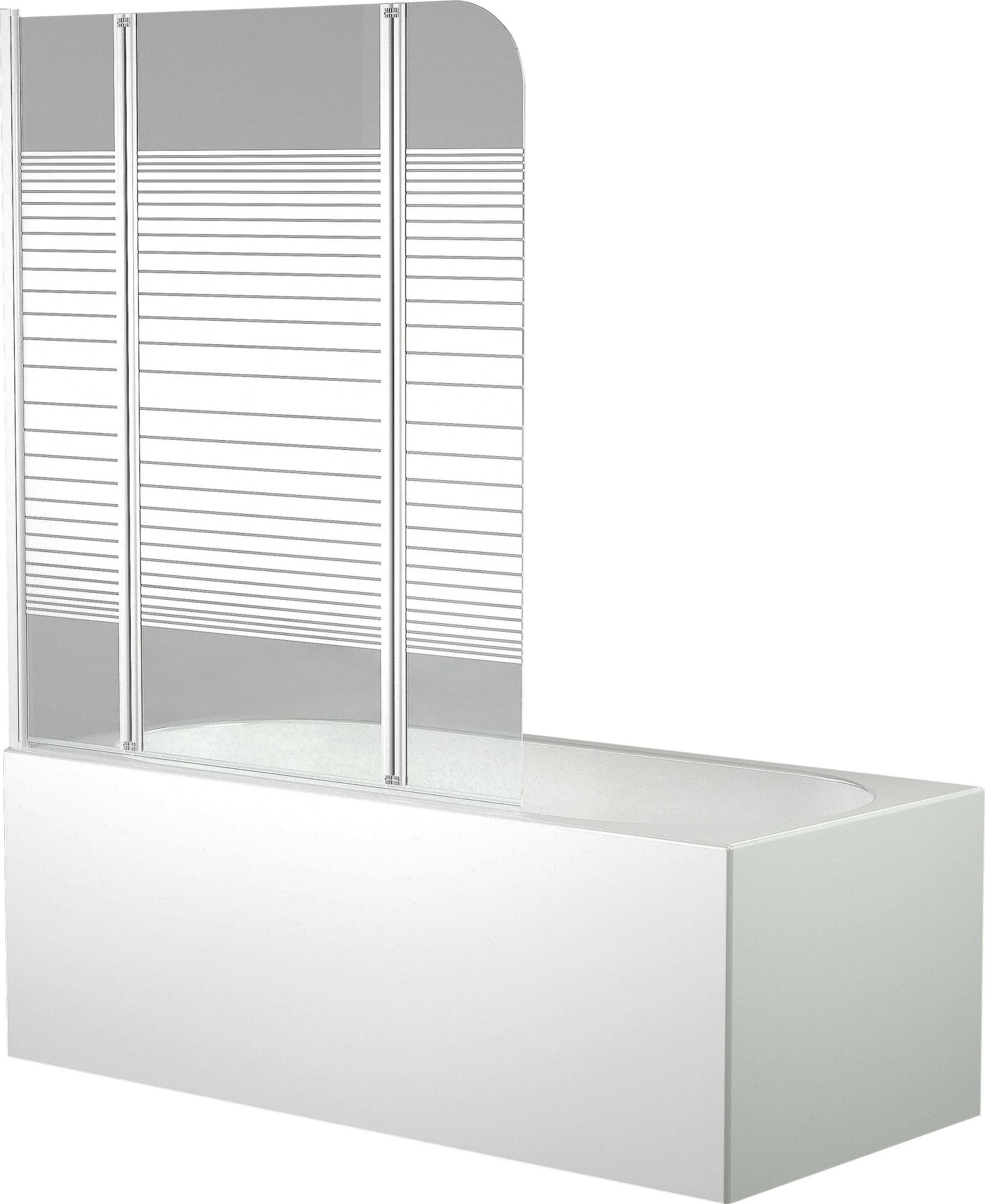 Marwell Badewannenfaltwand White Strips Einscheibensicherheitsglas 125 cm - Bild 5