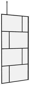 Marwell Walk-in-Dusche Bricks 90x195 cm Schwarz Glas Bild 1