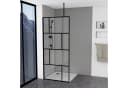 Marwell Walk-in-Dusche Bricks 90x195 cm Schwarz Glas Bild 2