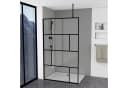 MARWELL Walk-in-Dusche Bricks rahmenlos matt-schwarz ESG-Glas Bild 2