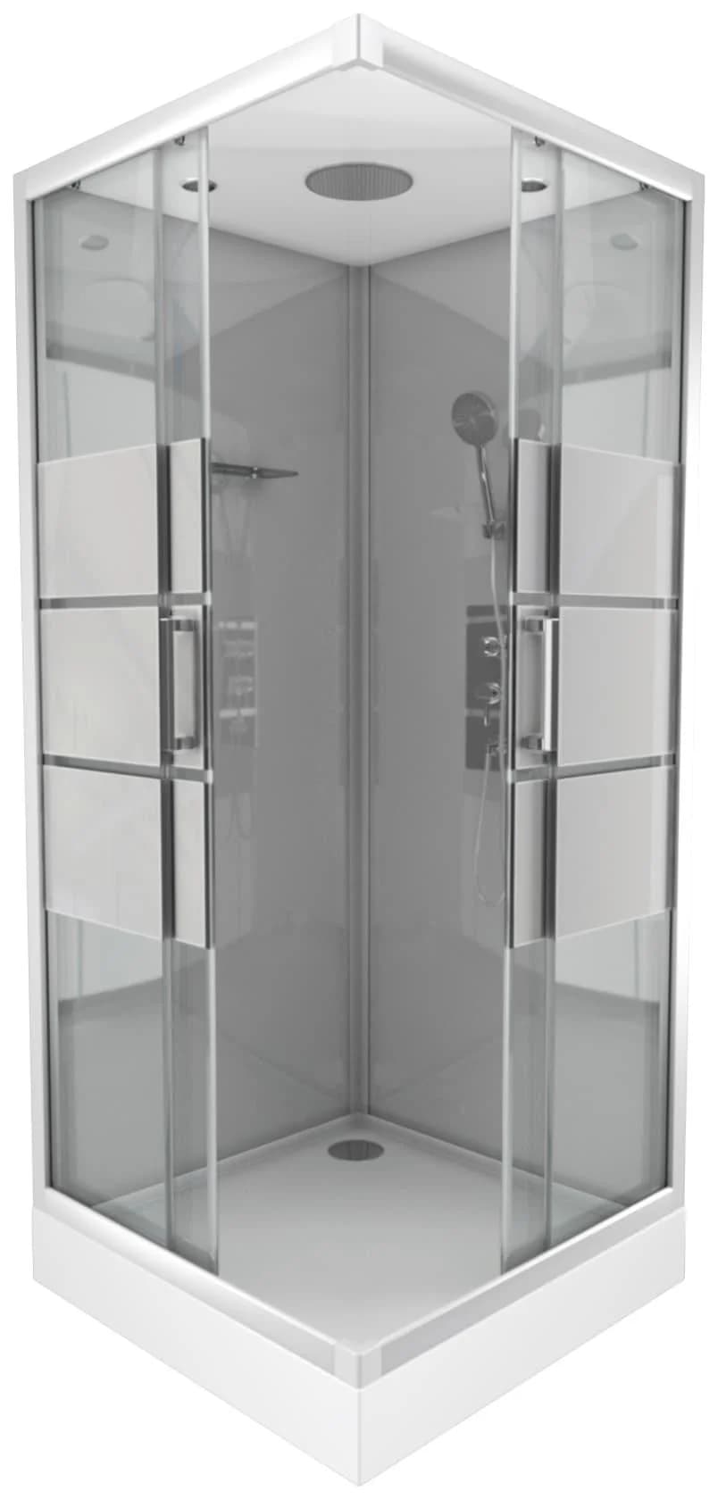 MARWELL Grey River 2 Square Komplettdusche Grau mit Armaturen - Bild 5