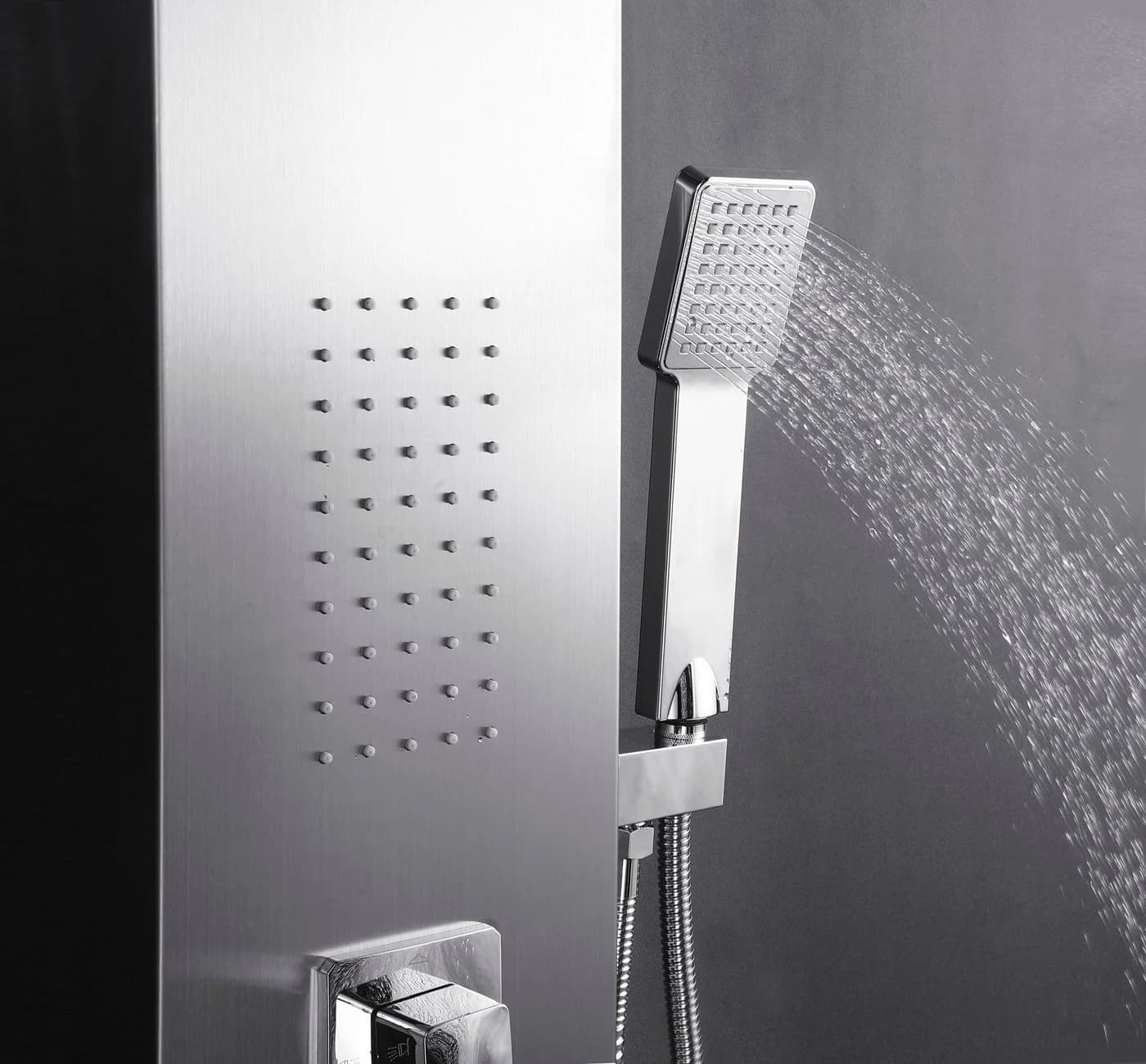 Marwell Duschsäule Enya Edelstahl 19-tlg. mit Regendusche & Handbrause - Bild 5