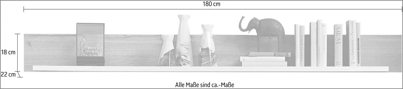 INNOSTYLE Wandboard FUN PLUS Braun Eiche-Optik Wandregal - Bild 3